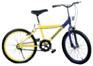 Yellow and Blue Steel Frame BMX Bicycle