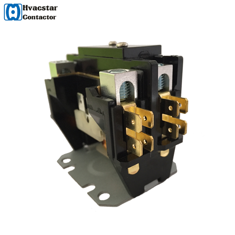 Magnetic AC contactor side view showing compact design