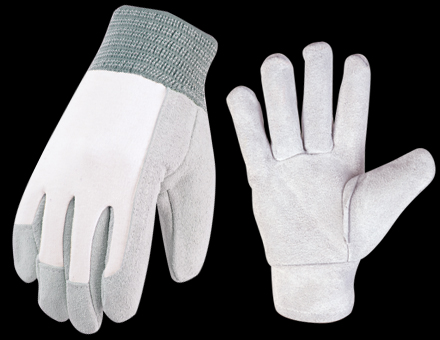 Leather Work Gloves with Reinforced Palm