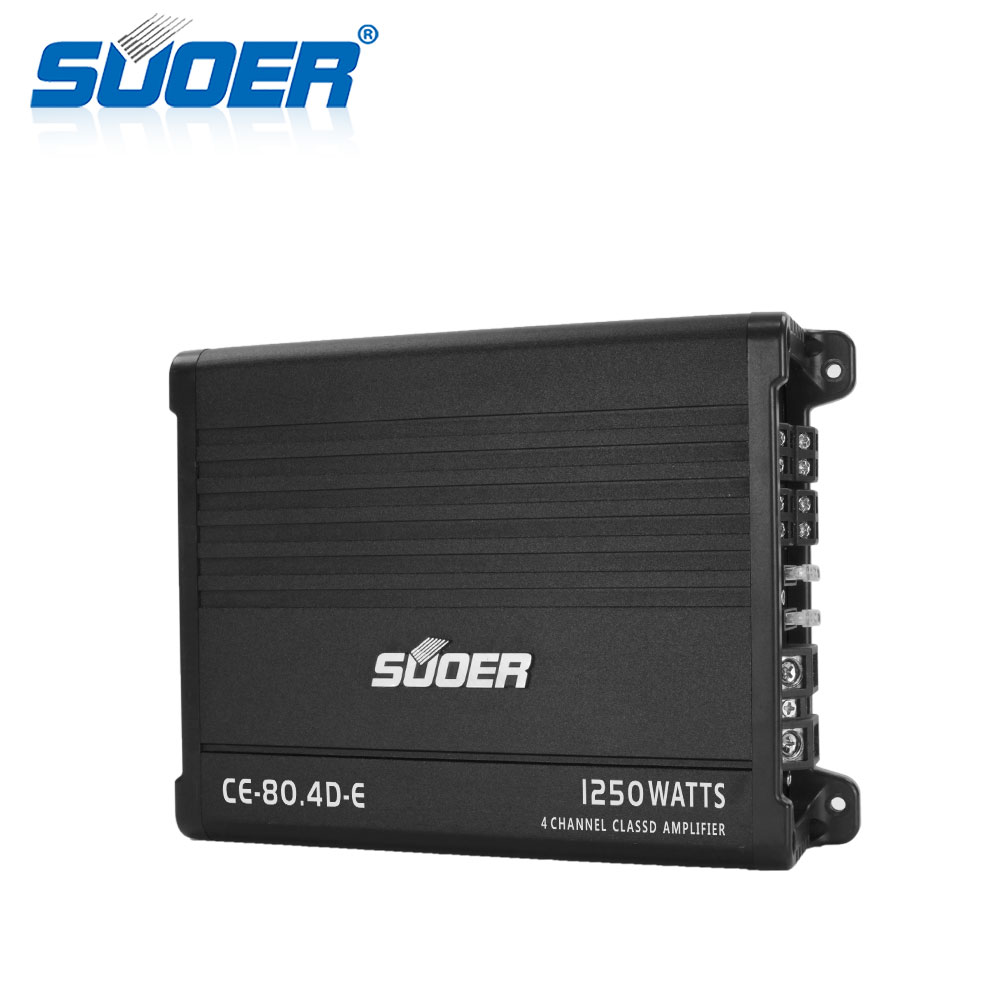 CE-80.4D-E 4 Channel 1250W Full Range Class D Car Amplifier - Image 2
