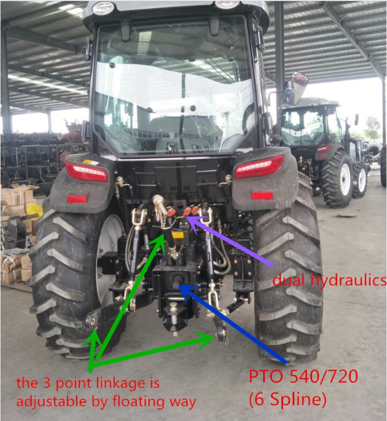 CE approved Chinese Brand 70 75 hp 4wd Farm Tractor With Cabin - Image 3
