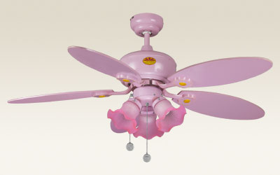 Pink Decorative Ceiling Fan with Flower Lights