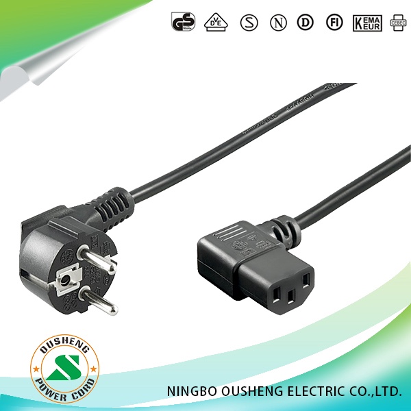 CEE7/7 Schuko Plug to IEC 60320 C13 European Power Cord Desktop(Angled、Straight) - Image 2