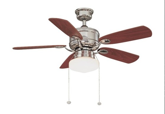 Five-Blade Ceiling Fan with Integrated Light