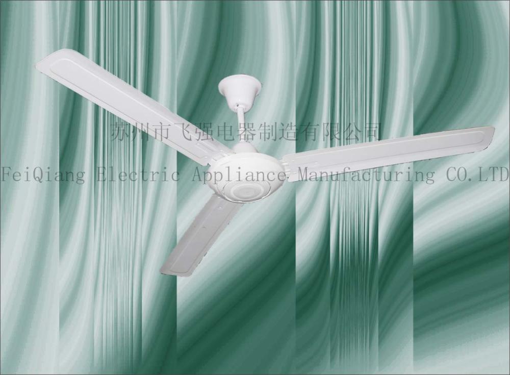 Three-Blade Ceiling Fan with White Finish