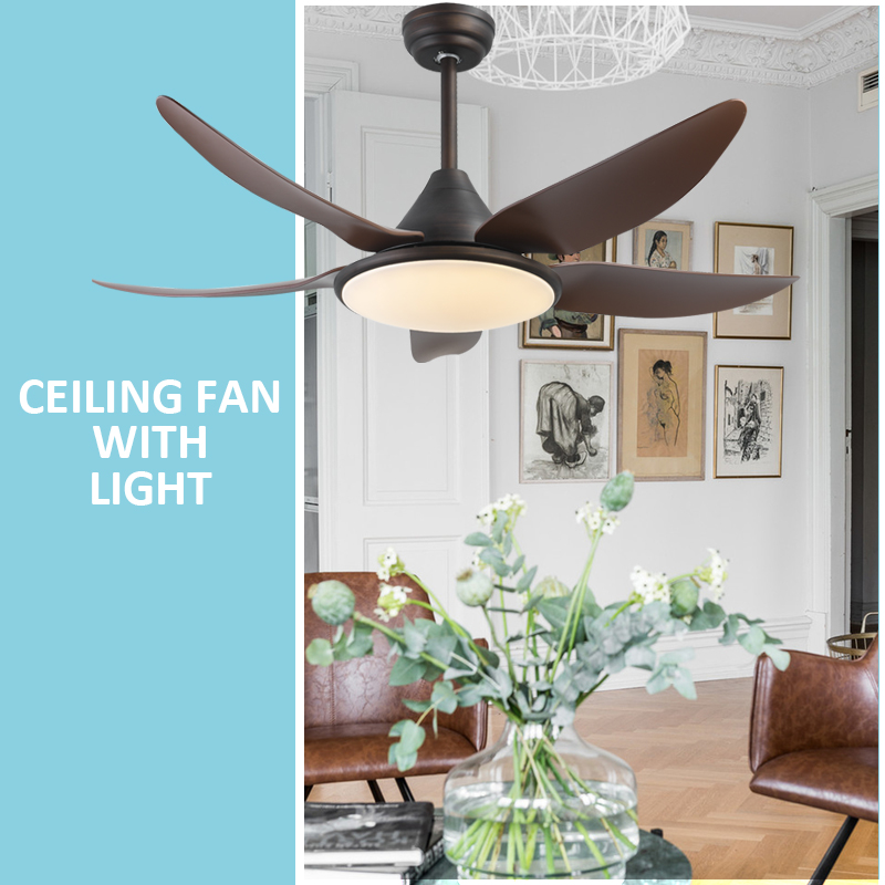 Indoor Ceiling Fan with LED Light