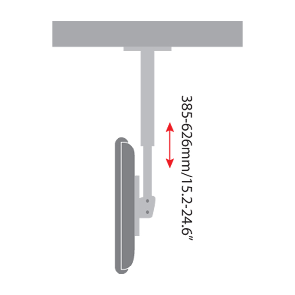 Adjustable Tilt Ceiling Mount for Flat Panel Displays