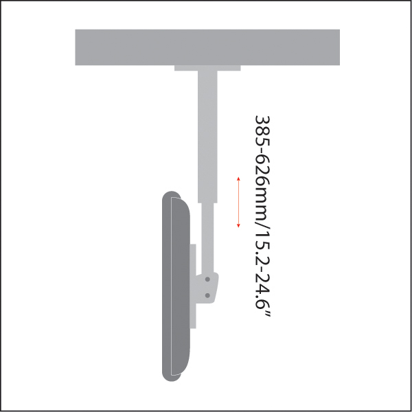 Adjustable Ceiling Mount for Flat Panel Displays