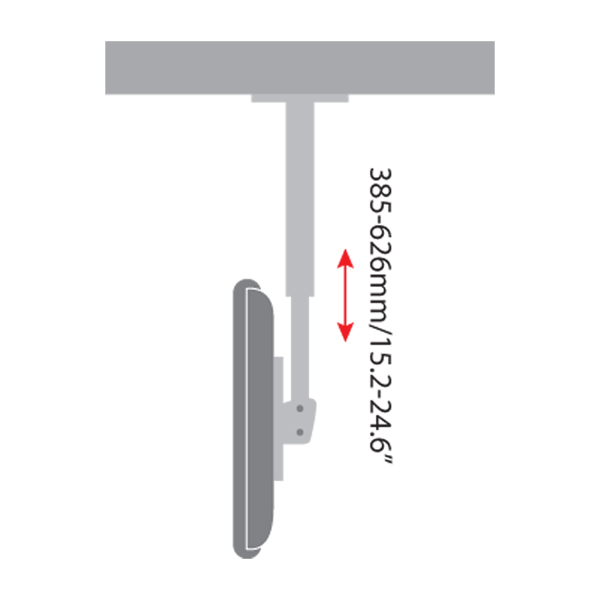 Adjustable Height Steel TV Ceiling Mount