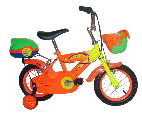 Children's Bicycle with Training Wheels and Basket