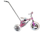 Pink Children's Tricycle with Push Bar