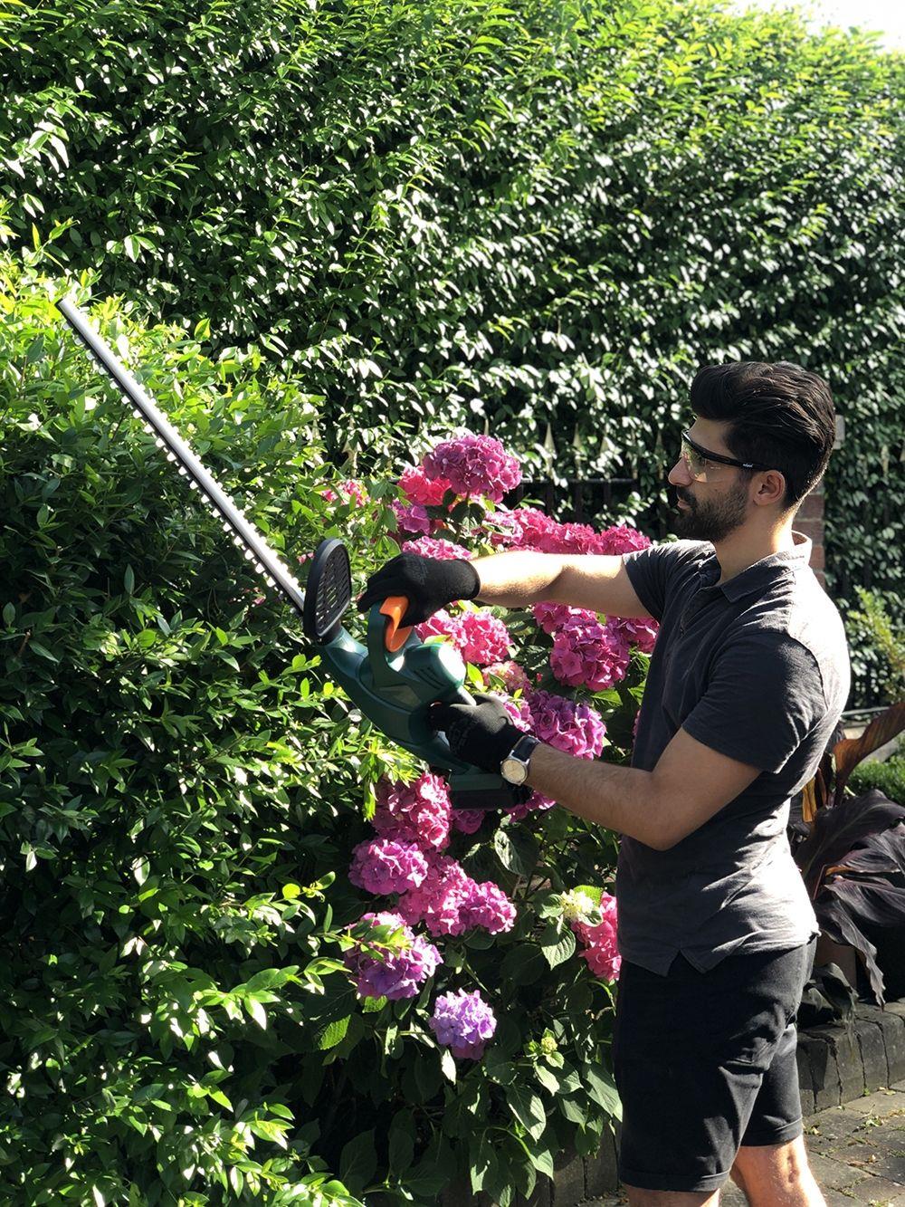 Hedge trimmer profile view
