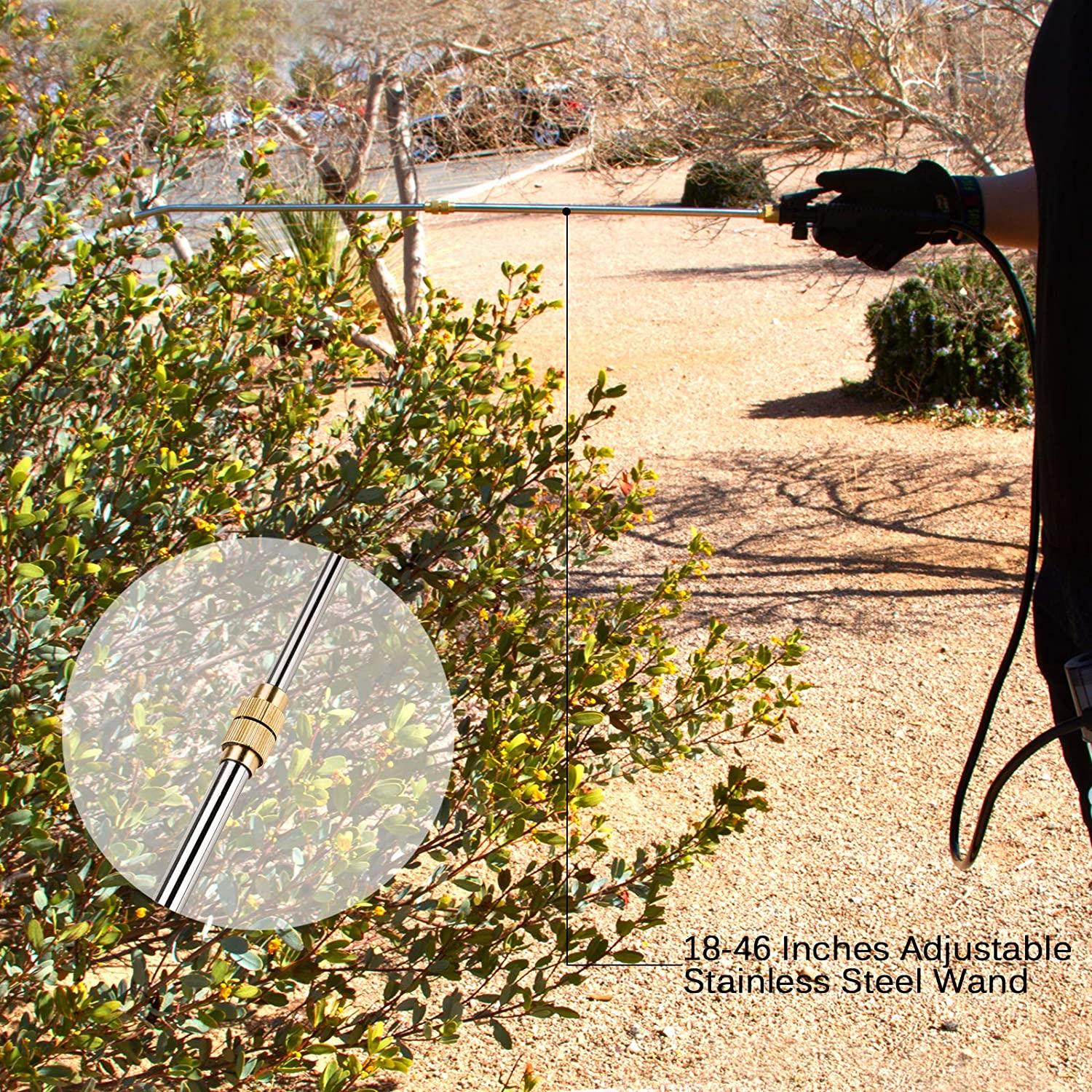 Adjustable stainless steel wand