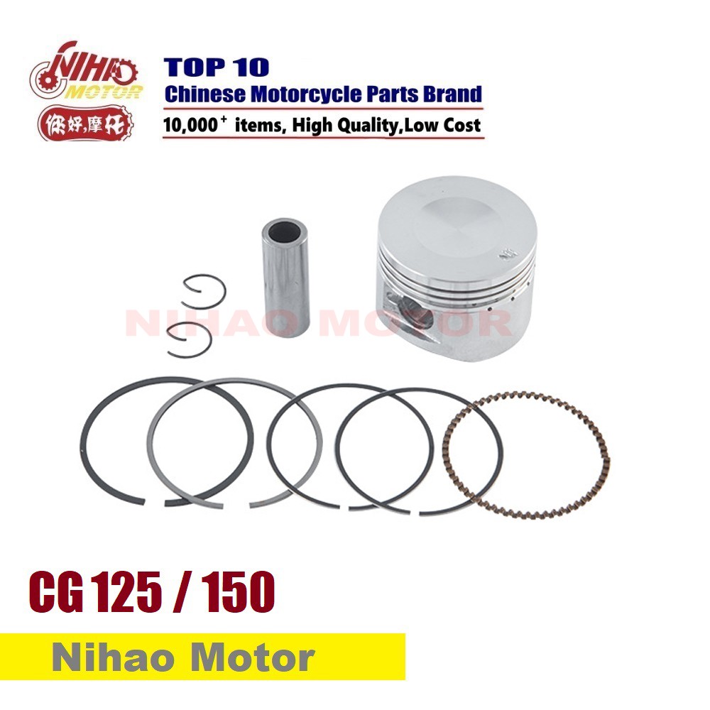Motorcycle Engine Piston and Ring Kit for CG125 CG150 Engines