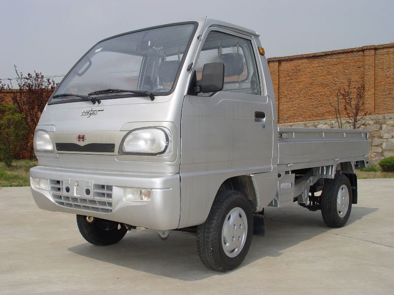 Side profile of the mini truck showing dimensions