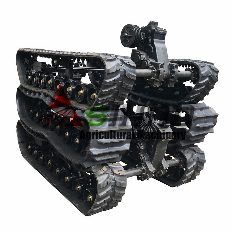 Detailed view of the support rollers and heavy-duty frame construction.
