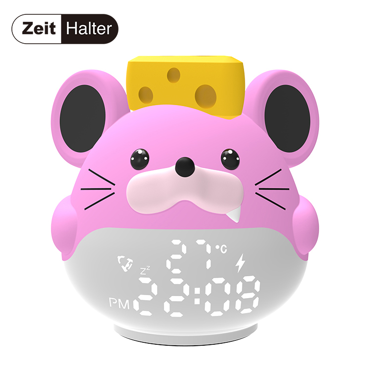 cheap small kids animal shape bed loud table led digital alarm clock with night light - Image 3