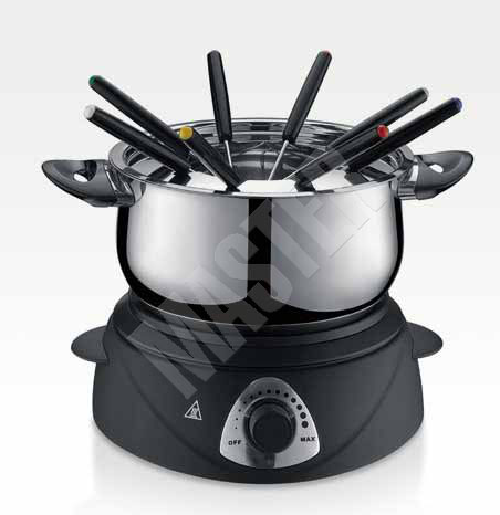 Electric Fondue Set with Temperature Control and Forks