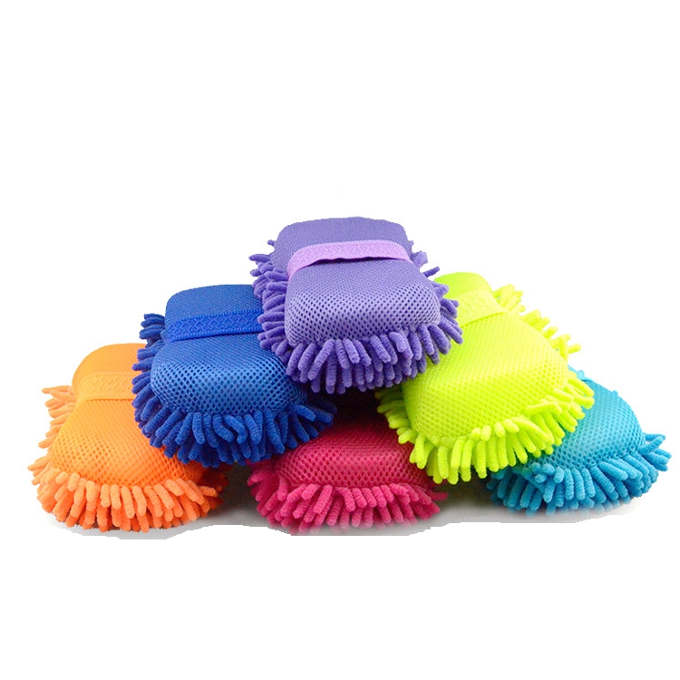Chenille Microfiber Car Wash Sponge and Glove Set
