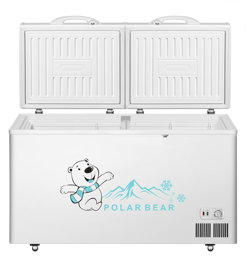 Dual-Lid Chest Freezer with Temperature Control