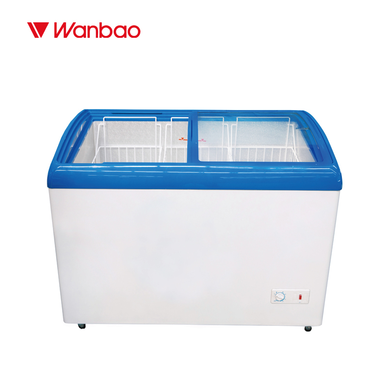 Commercial Chest Freezer Showcase with Sliding Glass Lids