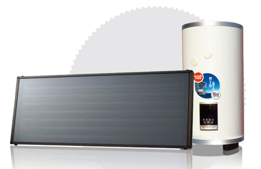 Solar Water Heater System with Flat-Plate Collector