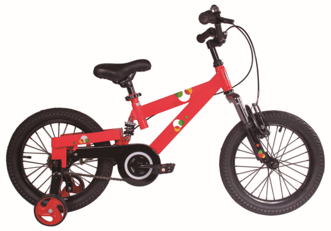 Kids' Suspension Bicycle with Training Wheels