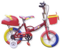 Red Children's Bicycle with Training Wheels