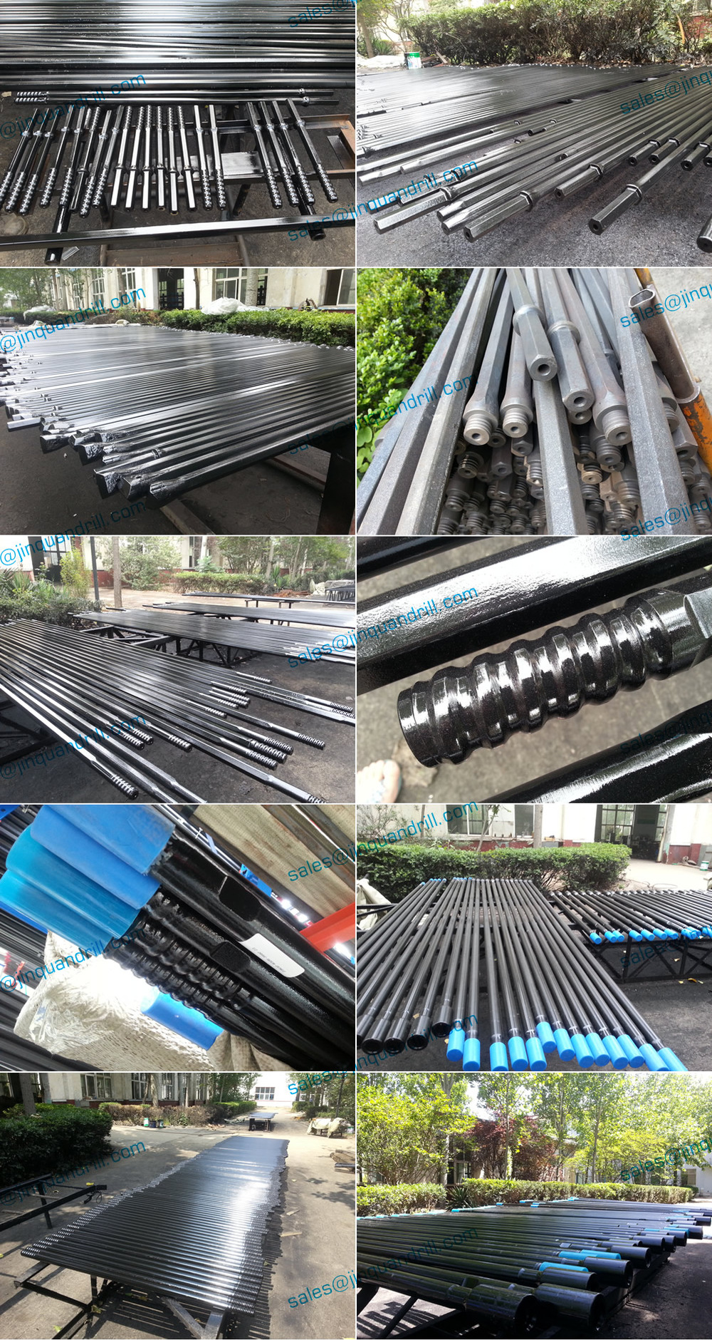 Tapered drill rod for small hole drilling