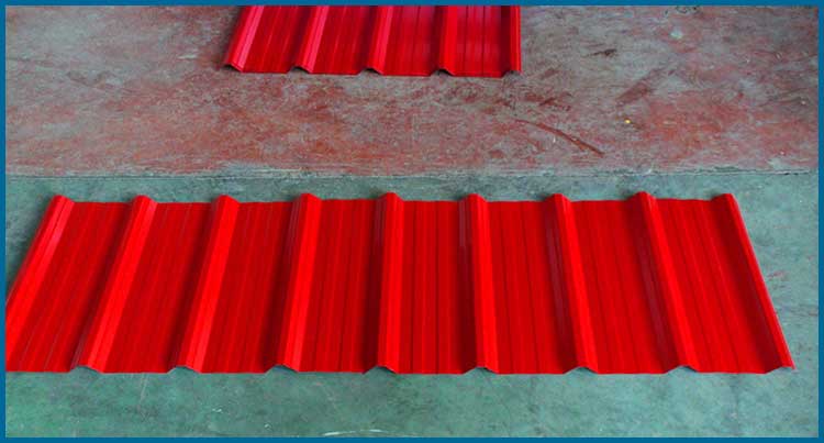 Aluminum wall panel roll forming machine side view