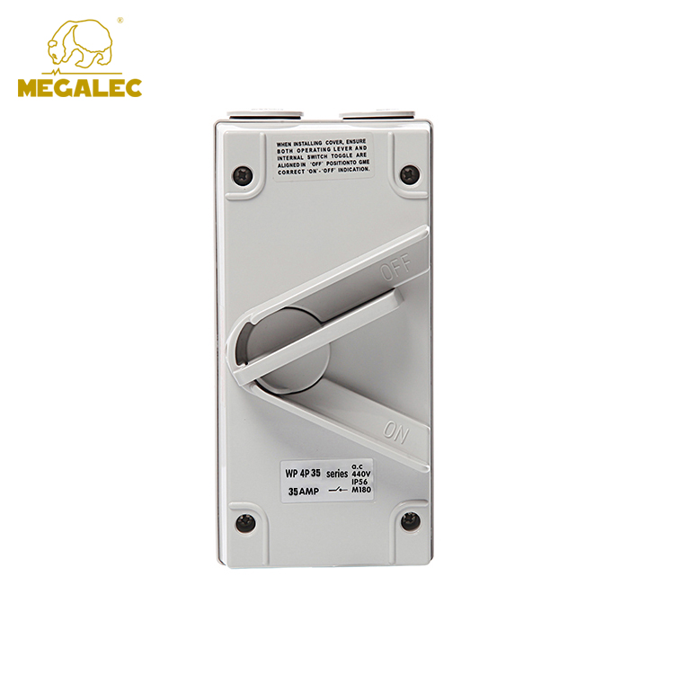 35A 4-Pole Waterproof Electrical Isolator Switch