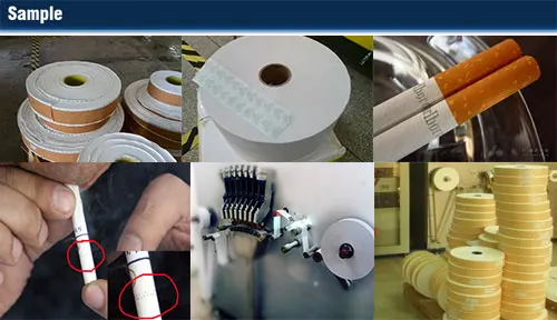 Micro-perforation sample on cigarette tipping paper