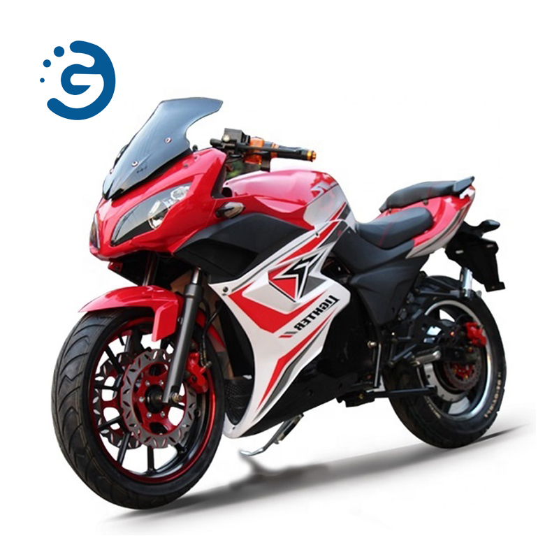 Close up of the aerodynamic fairings and front disc brake