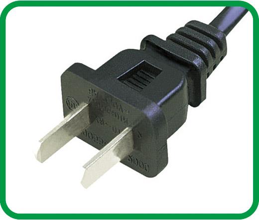 Two-Prong AC Power Cord