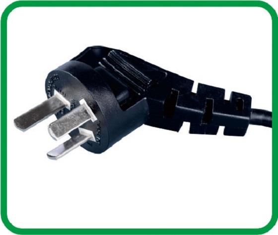 3-Prong Angled China Power Cord