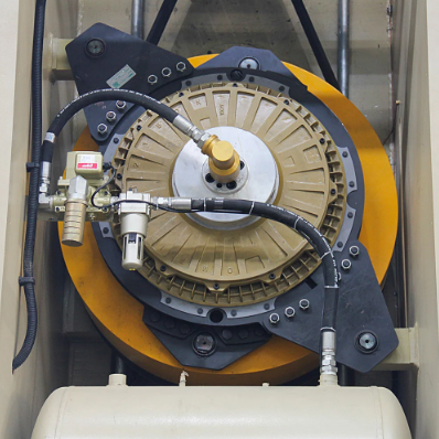 Hydraulic fin press machine structure