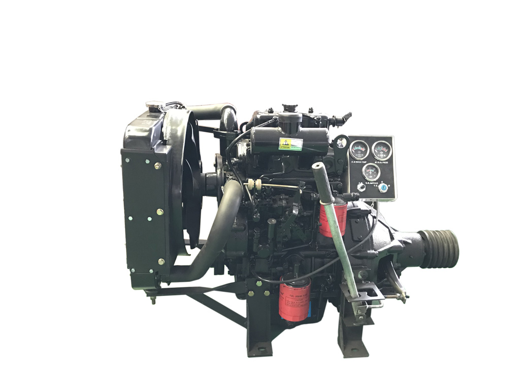 China twin cylinders diesel engine power unit with clutch and pully in cheap price - Image 3