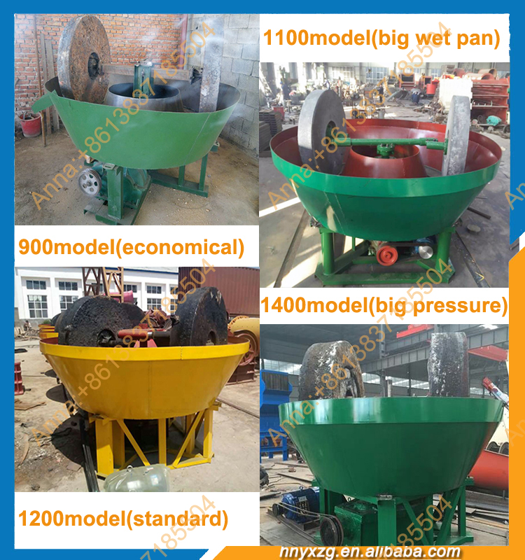 Multiple models of wet pan mills