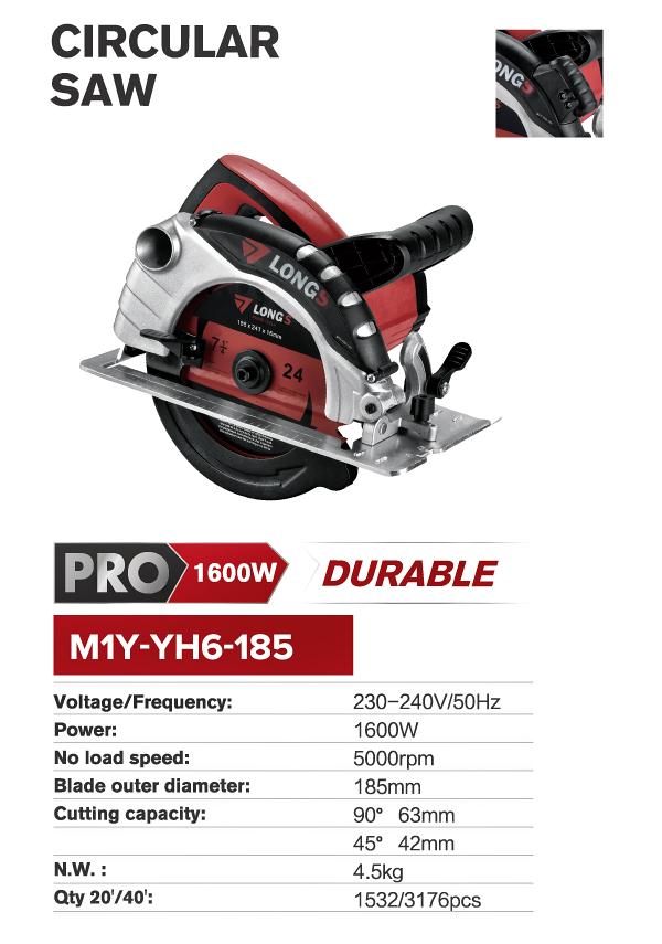 1600W Circular Saw with 185mm Blade