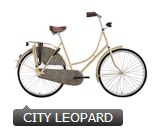 Step-Through City Bicycle with Leopard Print Accents