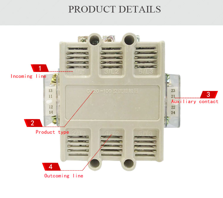 Terminal and Auxiliary Contact Layout