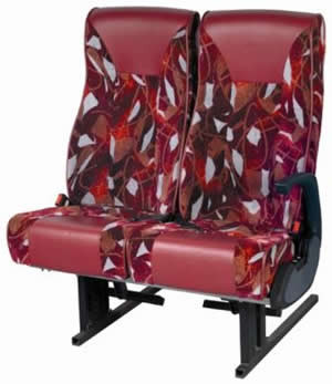 Double Passenger Bus Seat with High Backrest