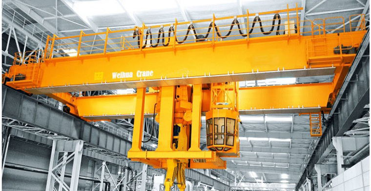 Overhead Crane with Clamp Attachment