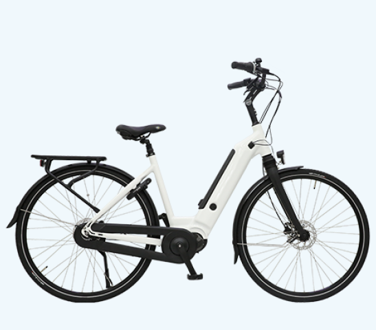 Step-Through Frame Electric Bicycle with Cargo Rack