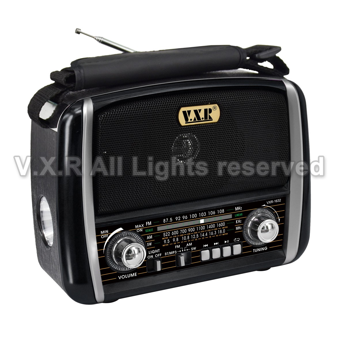 Portable AM/FM/SW Radio with Bluetooth and MP3 Playback