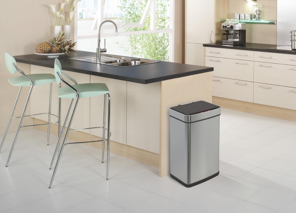 Smart sensor bin showing waste classification compartments