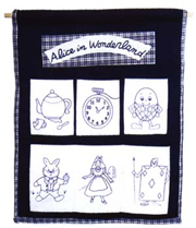 Alice in Wonderland Embroidered Wall Hanging