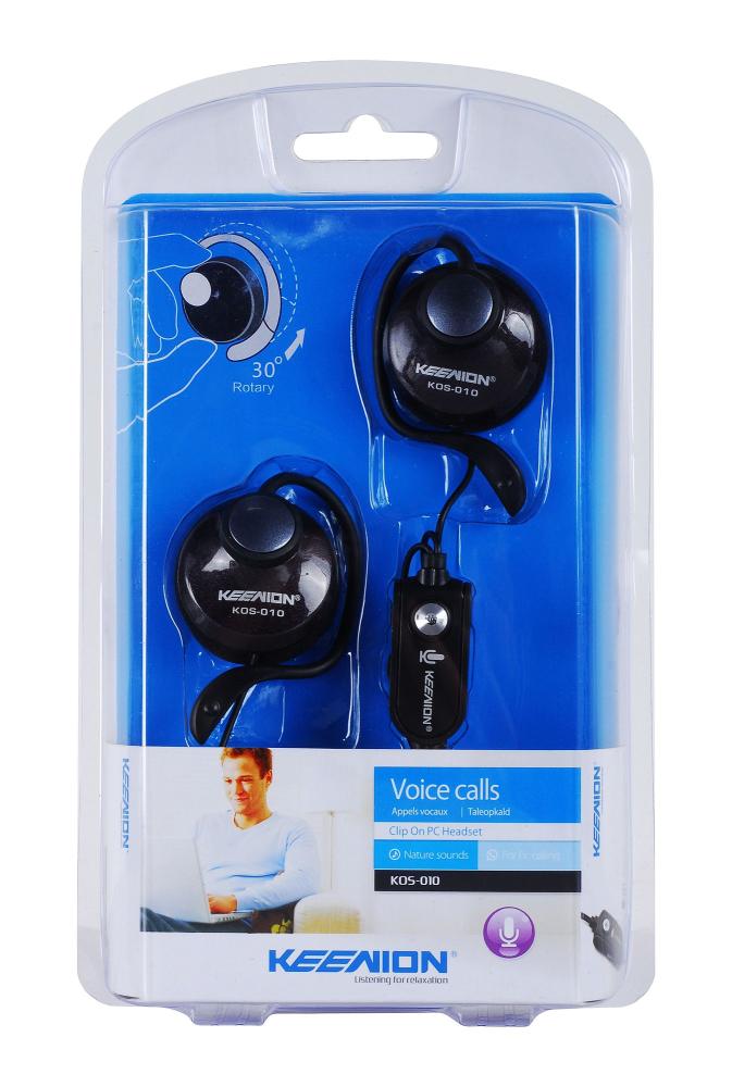 Clip-On Computer Headset with Microphone