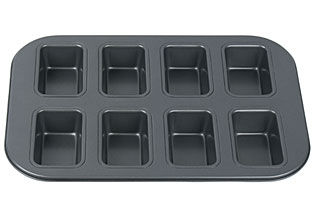 Carbon Steel Mini Loaf Pan with 8 Cavities