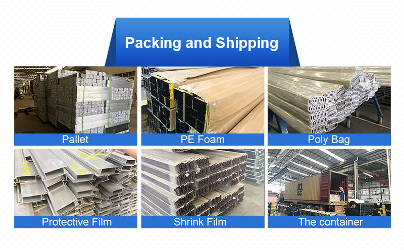 Packaging and shipping materials for aluminum profiles